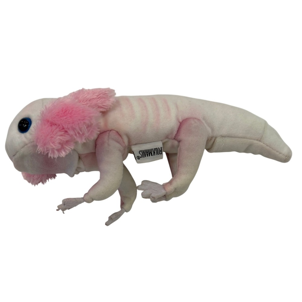 Folkmanis Axolotl Finger Puppet Pink Plush Salamander Toy 7 Inch